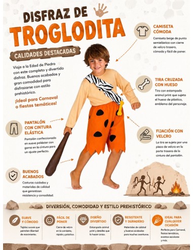 Disfraz Troglodita Niño | Disfraces Infantiles El Rey del Carnaval