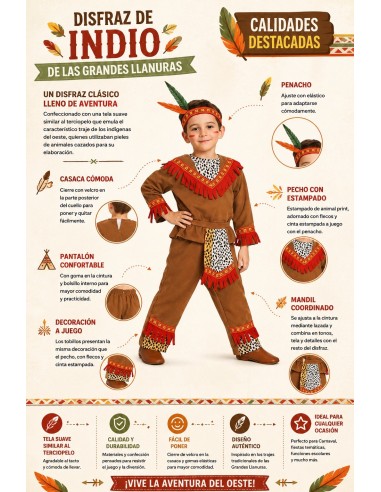 Costume Indien de Luxe | Costumes pour Enfants Le Roi du Carnaval
