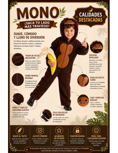 Monkey Costume | Children's Costumes The Carnival King