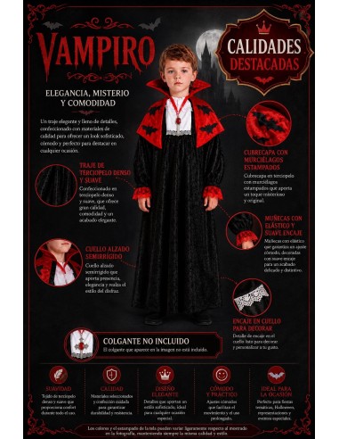 Costume de vampire | Costumes pour enfants Le Roi du Carnaval