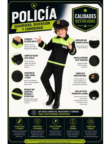 Police Costume for Boys | Children's Costumes The King of Carnival
