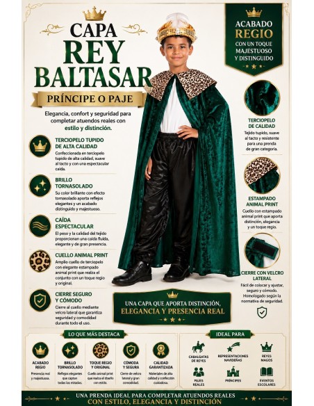 King Baltasar Cape, Prince or Page 8/10 Years | Children's Costumes The King of Carnival