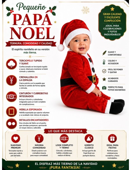 Fantasia de Papai Noel 2/3 Anos | Fantasias Infantis O Rei do Carnaval