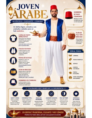 Arab Youth Costume Size L | Adult Costumes The King of Carnival