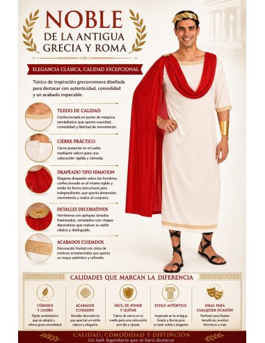 Greek Costume Size L | Adult Costumes The King of Carnival