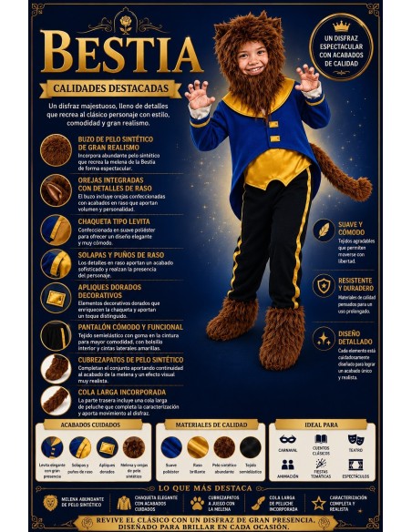 Beast Costume | Children's Costumes The King of Carnival