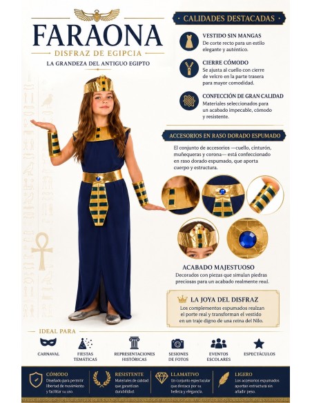 Costume de Pharaon | Costumes pour Enfants Le Roi du Carnaval