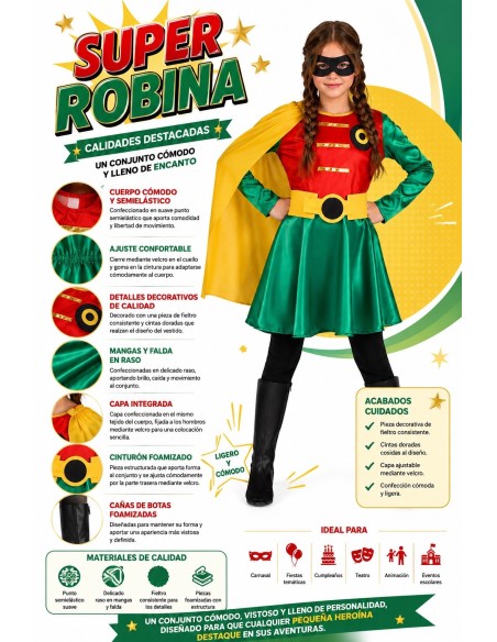 Super Robin Costume | Children's Costumes The Carnival King