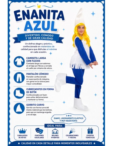 Blue Dwarf Costume New | Children's Costumes The King of Carnival