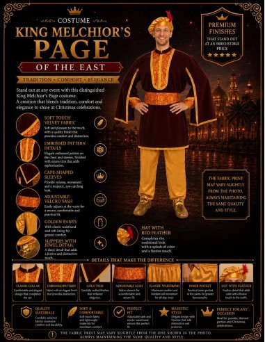 Page Costume Melchior Size L New | Adult Costumes The King of Carnival