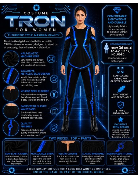Tron Costume Women Size M New | Adult Costumes The Carnival King
