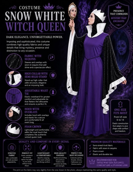 Queen Witch of the Snow Queen Costume Size M New | Adult Costumes The Carnival King
