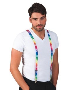 Colorful suspenders - high quality, ideal for carnival, themed parties, and special events