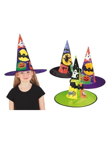 Witch hat Halloween 3 assorted - high quality, ideal for carnival, themed parties, and special events