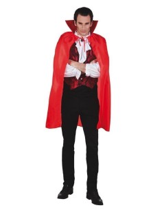 Capa vampiro rojo 120cm - de alta calidad, ideal para carnaval, fiestas temáticas y eventos especiales