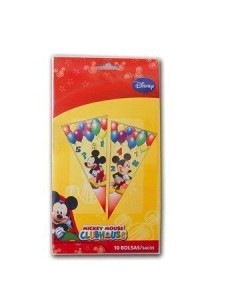10 bolsas cono 20x40 mickey balloons - de alta calidad, ideal para carnaval, fiestas temáticas y eventos especiales