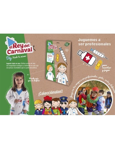Camisa Médic@ 3/5 Años - de alta calidad, ideal para carnaval, fiestas temáticas y eventos especiales