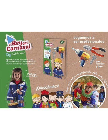 Camisa Mecánic@ 3/5 Años - de alta calidad, ideal para carnaval, fiestas temáticas y eventos especiales