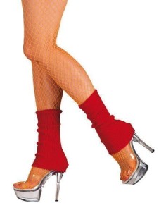 Leg calentadores rojo - de alta calidad, ideal para carnaval, fiestas temáticas y eventos especiales