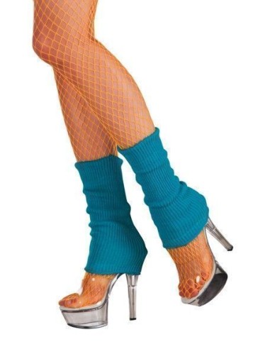 Light blue leg warmers - high quality, ideal for carnival, themed parties, and special events