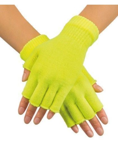 Gants jaunes sans doigts - de haute qualité, idéaux pour le carnaval, les fêtes à thème et les événements spéciaux