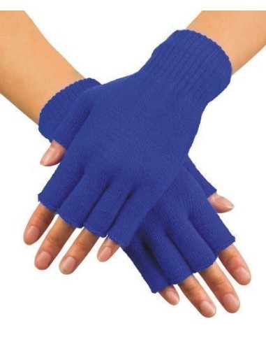 Guantes sin dedos azul - de alta calidad, ideal para carnaval, fiestas temáticas y eventos especiales