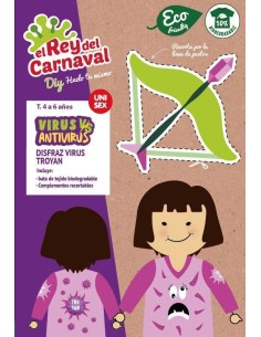 Camisa Virus Rosa Troyan 3/5 Años - de alta calidad, ideal para carnaval, fiestas temáticas y eventos especiales