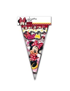 10 sacos de cone gigante 30x60 minnie - de alta qualidade, ideal para carnaval, festas temáticas e eventos especiais.