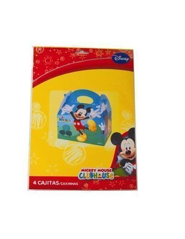4 Mickey-themed boxes - high quality, ideal for carnivals, themed parties, and special events