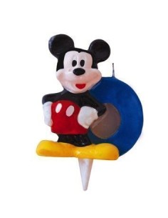 Mickey Mouse Kerze Nr. 0 - von hoher Qualität, ideal für Karneval, Themenpartys und besondere Veranstaltungen.