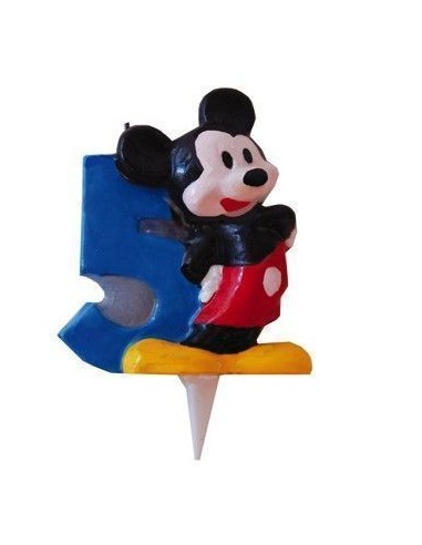Mickey candle nº 5 - high quality, ideal for carnivals, themed parties, and special events