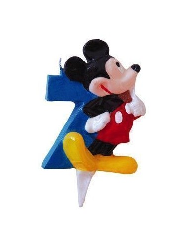 Mickey Mouse Kerze Nr. 7 - von hoher Qualität, ideal für Karneval, Themenpartys und besondere Veranstaltungen