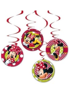 4 Minnie pendants - high quality, ideal for carnivals, themed parties, and special events