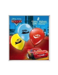 8 globos cars expositor - de alta calidad, ideal para carnaval, fiestas temáticas y eventos especiales