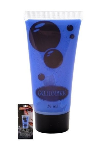 Water-based cream makeup 38 ml blue - high quality, ideal for carnival, themed parties, and special events
