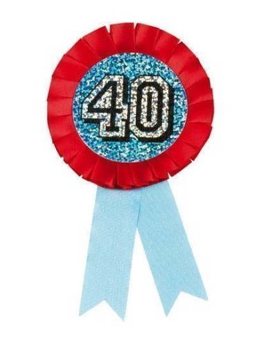 40 holographic rosette - high quality, ideal for carnival, themed parties, and special events