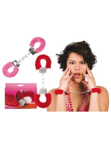 Menottes de haute qualité de 2 couleurs assorties - idéales pour le carnaval, les fêtes à thème et les événements spéciaux.