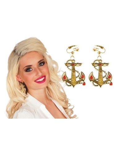 Navy earrings - high quality, ideal for carnival, themed parties, and special events