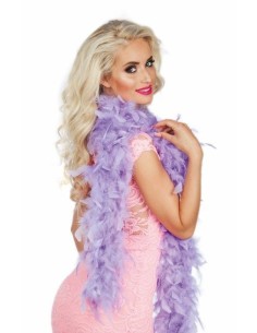 Stylo plume boa 50g lila 180cm - de haute qualité, idéal pour le carnaval, les fêtes à thème et les événements spéciaux