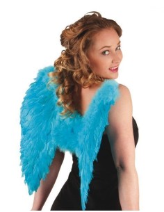 Turquoise feather wings 50x50cm - high quality, ideal for carnival, themed parties, and special events