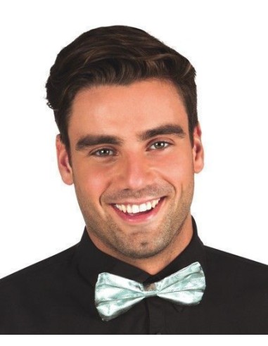 silver bow tie - high quality, perfect for carnival, themed parties, and special events