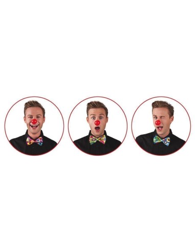 Clown bow tie assorted 3 colors - high quality, ideal for carnival, themed parties, and special events.