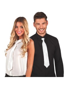 Sequin white tie 40cm - high quality, perfect for carnival, themed parties, and special events.