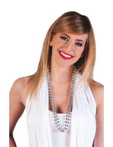 Silver pearl necklace - high quality, perfect for carnival, themed parties, and special events