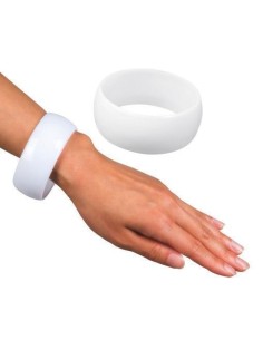 brazalete blanco - de alta calidad, ideal para carnaval, fiestas temáticas y eventos especiales