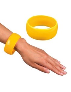 Bracelet jaune - de haute qualité, idéal pour le carnaval, les fêtes à thème et les événements spéciaux