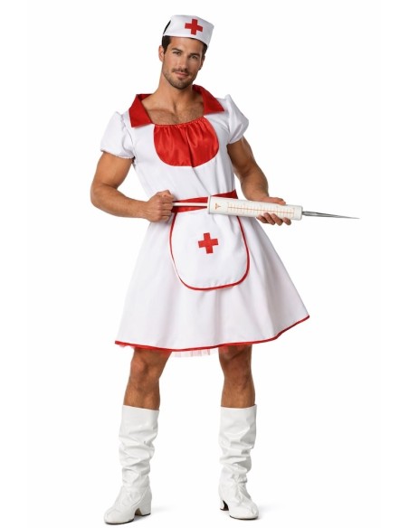Disfraz Enfermera Hombre Talla X - de alta calidad, ideal para carnaval, fiestas temáticas y eventos especiales