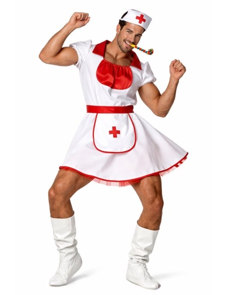 Disfraz Enfermera Hombre Talla X | Disfraces Adultos El Rey del Carnaval