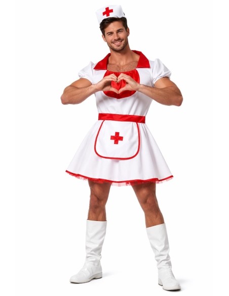 Disfraz Enfermera Hombre Talla X | Disfraces Adultos El Rey del Carnaval