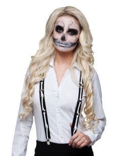 Tirantes con huesos - de alta calidad, ideal para carnaval, fiestas temáticas y eventos especiales